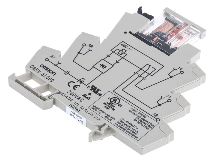 Omron DIN Rail Non-Latching Relay, 230V ac Coil, 6A Switching Current, SPDT