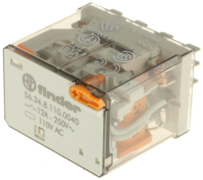 Výkonové relé 4PDT zásuvné 110V ac 56 Series