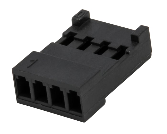Boitier de connecteur Mâle, 4 contacts 1 rang , pas 2.54mm, Droit, Montage sur câble, série 48532480