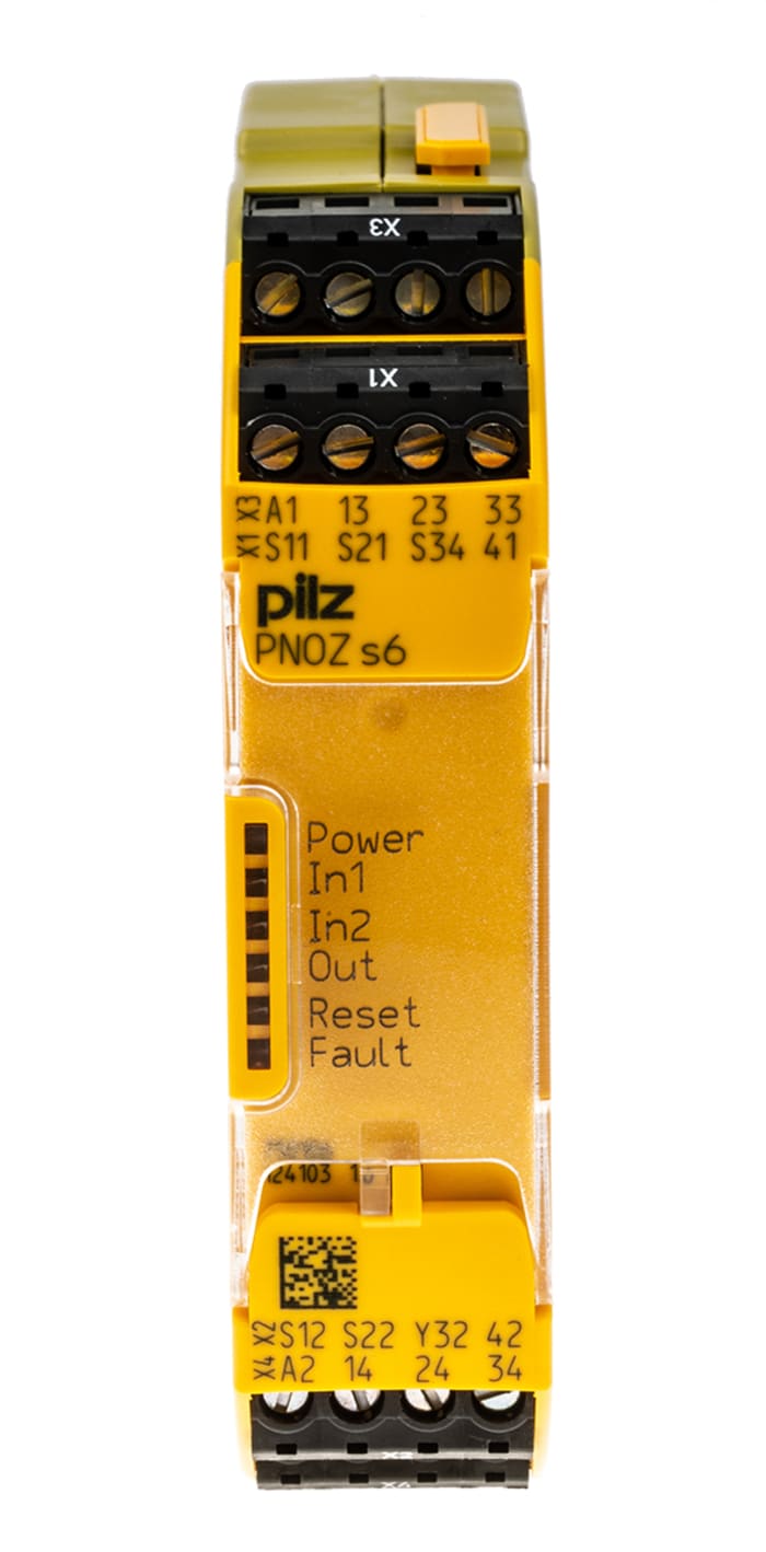 750106 Pilz Pilz DualChannel Two Hand Control Safety Relay, 24V dc