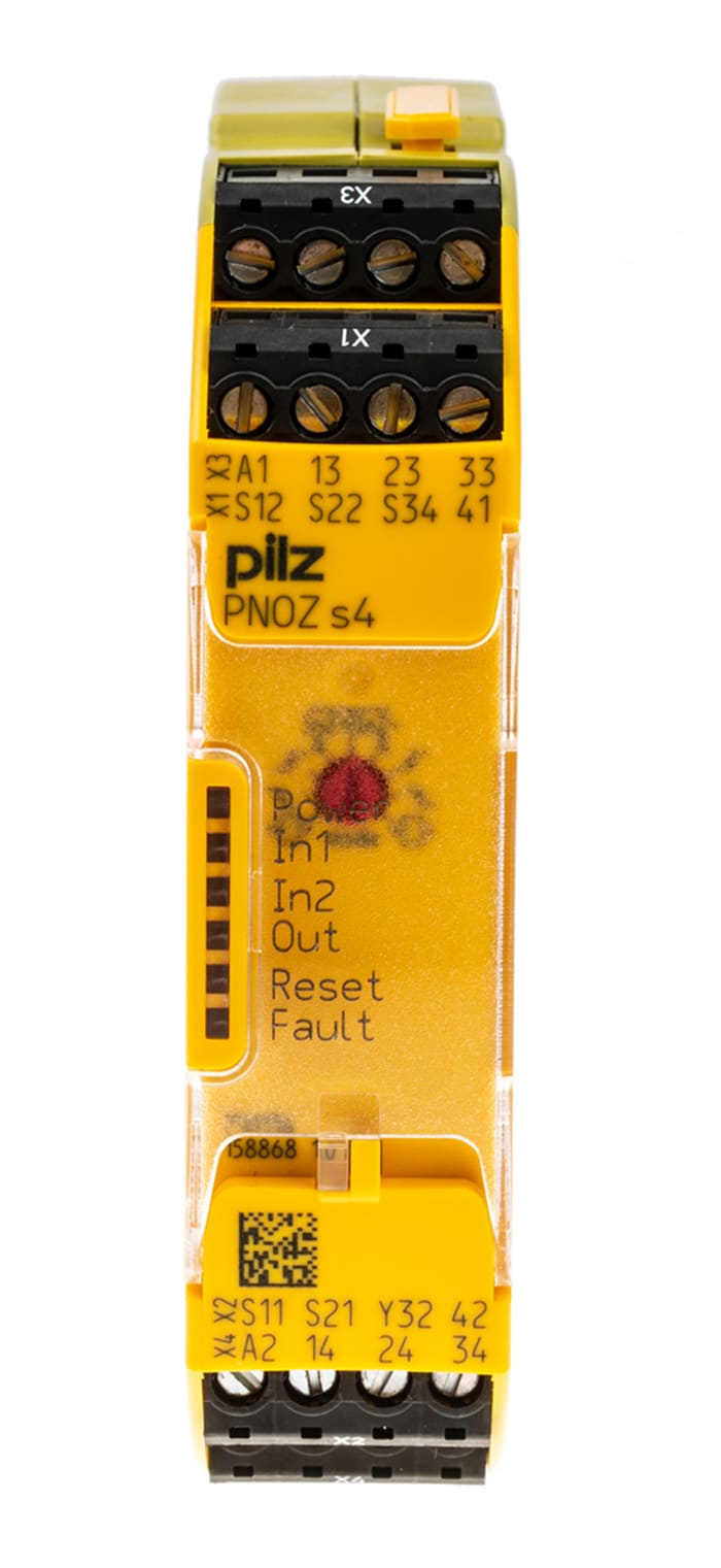 750134 Pilz Pilz PNOZ s4 Emergency Stop Safety Relay, 48 → 240V ac/dc