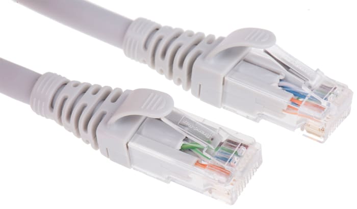 Câble Ethernet Brand-Rex catégorie 6, U/UTP, Gris, Longueur 1m LSZH, avec connecteur