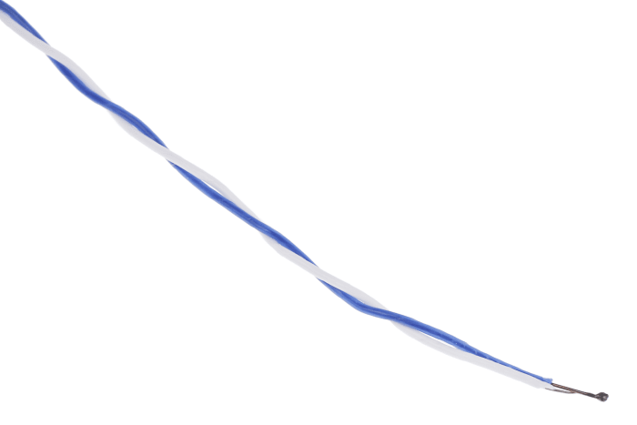 RS PRO Type T Exposed Junction Thermocouple 1m Length, 1/0.2mm Diameter → +250°C