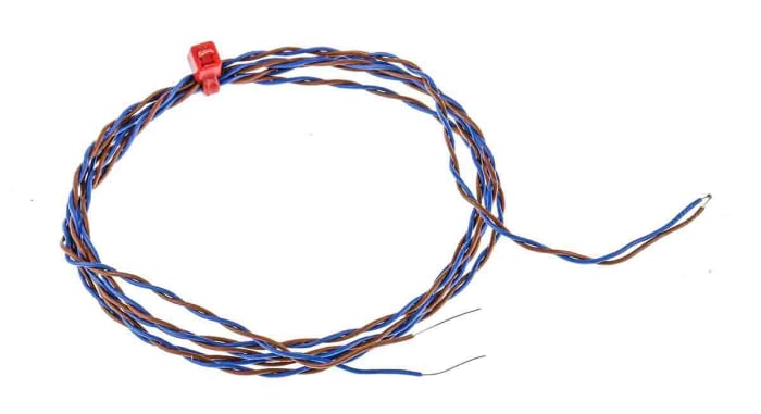 Thermocouple à jonction exposée RS PRO type K Ø 1/0.2mm, L 1m, +250°C max à Raccord dénudé