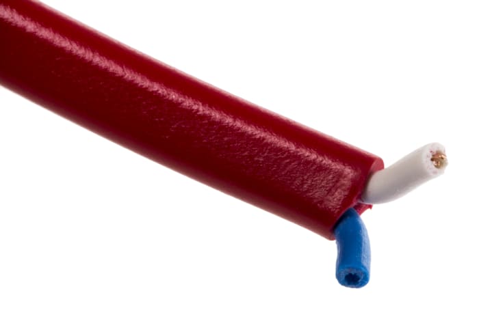 RS PRO Type K Thermocouple Cable/Wire, 100m, Unscreened, PVC Insulation, +105°C Max, 7/0.2mm