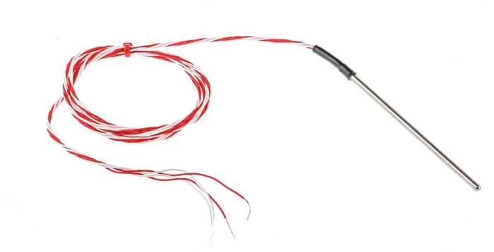 Capteur RTD PT100 RS PRO, Ø 3mm, L.100mm + 1m, +200°C max, Raccord dénudé