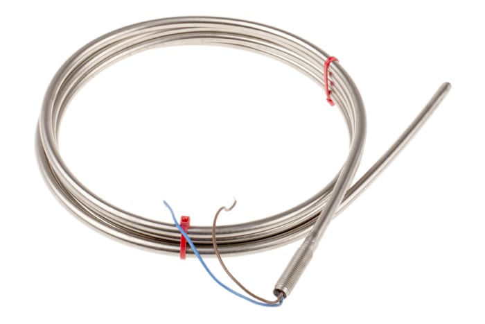 RS PRO Type K Thermocouple 2m Length, 6mm Diameter → +1100°C