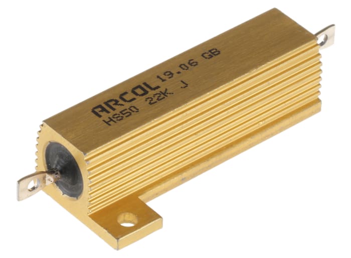 Résistance à montage sur châssis Bobinée, 22kΩ 50W ±5%
