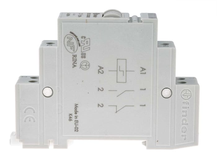 Finder DIN Rail Latching Power Relay, 230V ac Coil, 16A Switching Current,  SPST