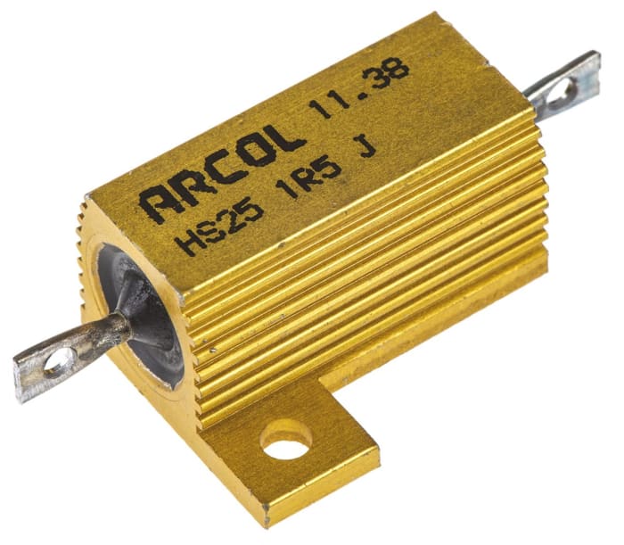 Arcol, 1.5Ω 25W Wire Wound Chassis Mount Resistor HS25 1R5 J ±5%