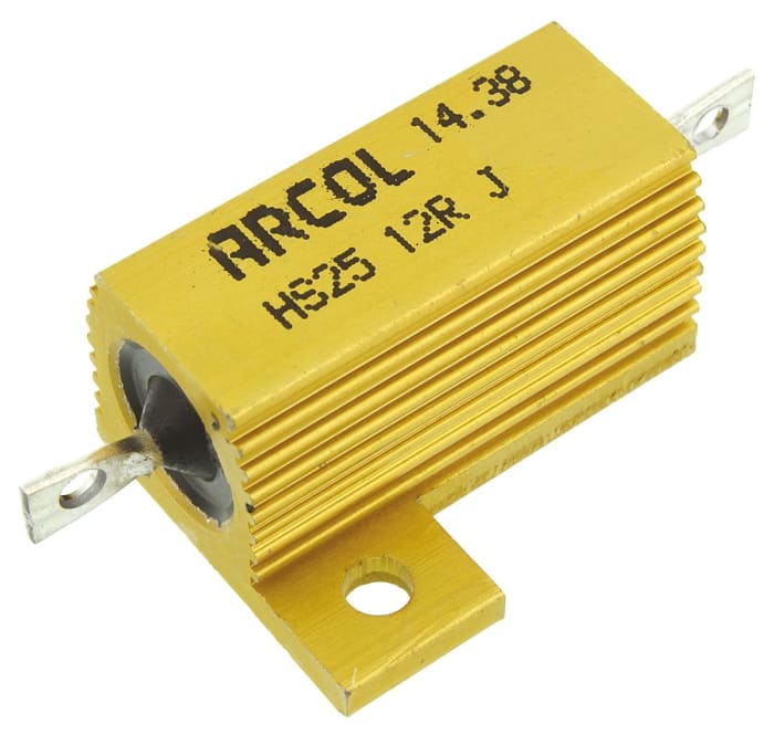 Arcol, 12Ω 25W Wire Wound Chassis Mount Resistor HS25 12R J ±5%