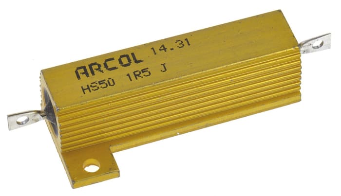 Arcol, 1.5Ω 50W Wire Wound Chassis Mount Resistor HS50 1R5 J ±5%