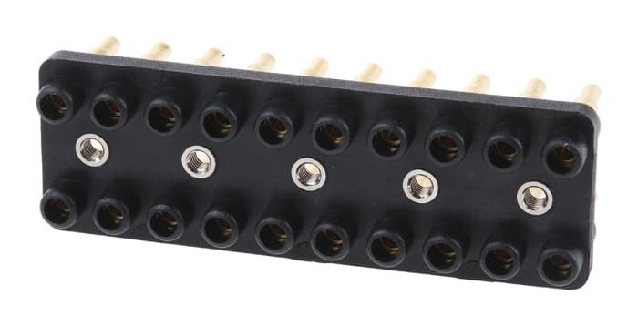 Connecteur femelle pour CI, 20 contacts, 2 rangées, 12mm, Droit Femelle