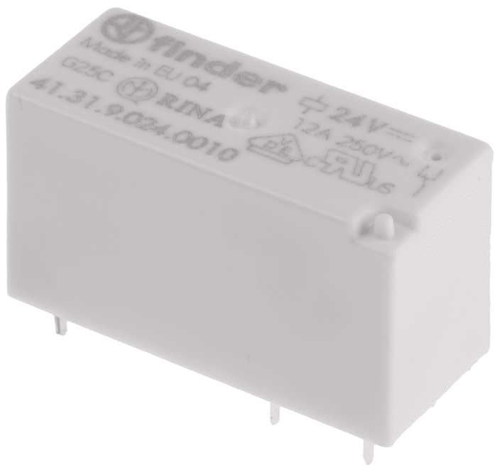 Relais de puissance Finder 41 Series, 1 RT, bobine 24V c.c. Montage sur CI 400mW