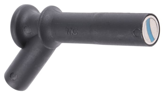 Staubli Black, Male to Female Test Connector Adapter and Nickel Plated - Socket Size: 4mm
