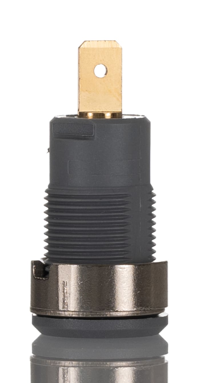 Fiche banane femelle 4 mm Staubli Gris Femelle 24A 1000V