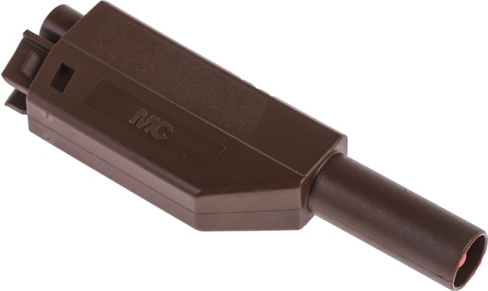 Staubli Brown Male Banana Plug, 4 mm Connector, Solder Termination, 32A, 1000V, Gold Plating