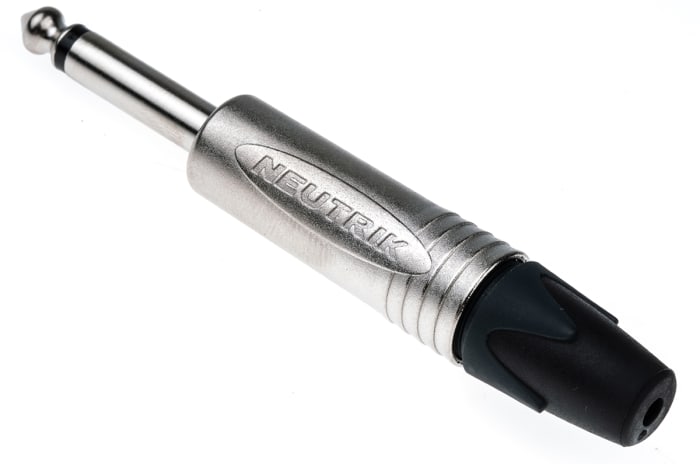 Neutrik Jack Connector 6.35 mm Cable Mount Mono Plug, 2Pole 15A