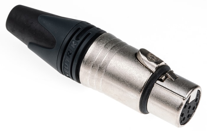 Neutrik-Connecteur XLR Femelle Droit 7 voies Montage sur câble, placage Argent sur Nickel