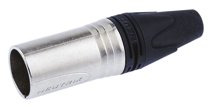 Neutrik-Connecteur XLR Mâle Droit 4 voies Montage sur câble, placage Argent sur Nickel
