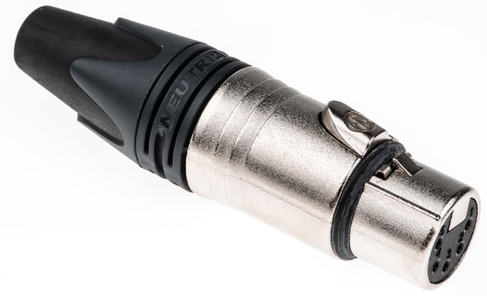 Neutrik Cable Mount XLR Connector, Female, 50 V ac, 5 Way, Silver over Nickel Plating