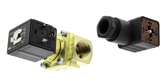 SMC Solenoid Valve VXD2130-04F-5D1, 2 port(s) , NC, 24 V dc, 1/2in