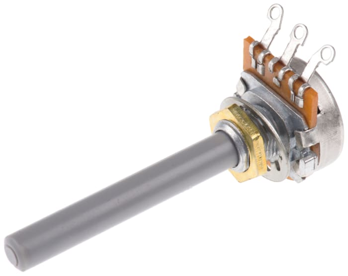 TE Connectivity 23 1MΩ Rotary Potentiometer 1-Gang Panel Mount, 1624154-2