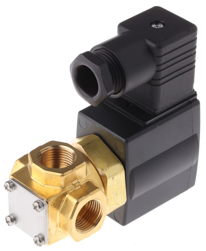 SMC Solenoid Valve VX3334A-03F-5D1, 3 port(s) , Common, 24 V dc, 3/8in