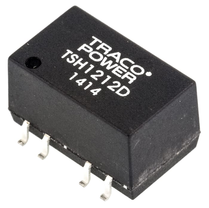 TRACOPOWER TSH Isolated DC-DC Converter, ±12V dc/ ±80mA Output, 10.8 → 13.2 V dc Input, 2W, Surface Mount, +85°C