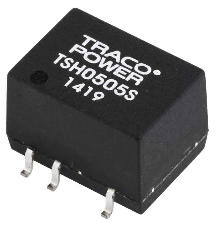 TRACOPOWER TSH DC-DC Converter, 5V dc/ 400mA Output, 4.5 → 5.5 V dc Input, 2W, Surface Mount, +85°C Max Temp