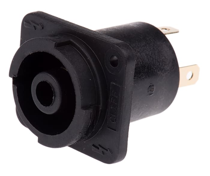 RS PRO Panel Mount Loudspeaker Connector Socket, 4 Way, 20ABlack, Screw Down, Solder Termination