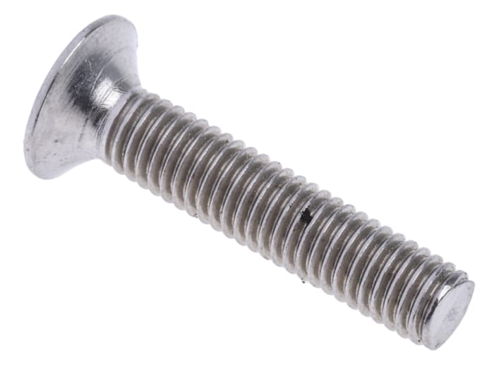 RS PRO Plain Stainless Steel Hex Socket Countersunk Screw, ISO 10642, M5 x 25mm