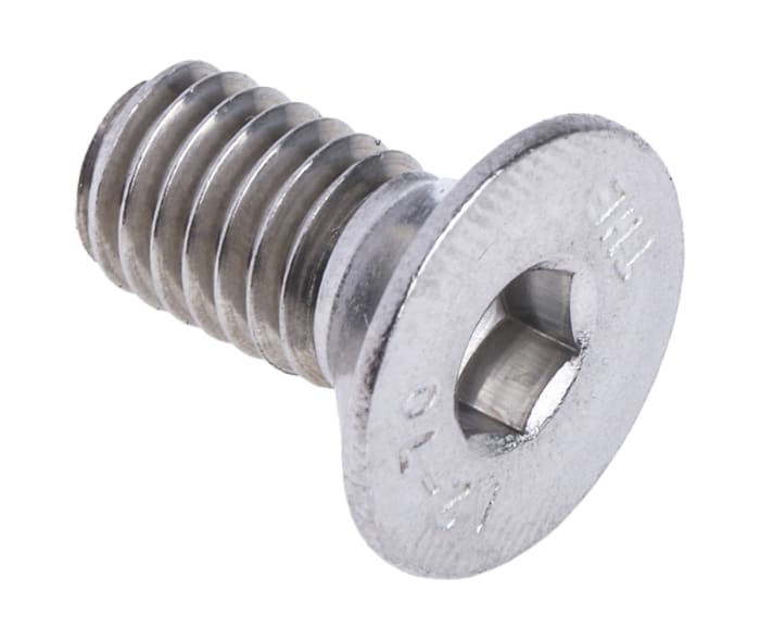 Vis 6 pans à tête fraisée hexagonale, M6 x 12mm, en Acier Inoxydable