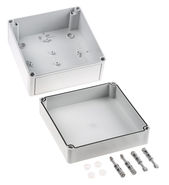 Rittal PK Series Polycarbonate Wall Box, IP66, 180 mm x 180 mm x 111mm