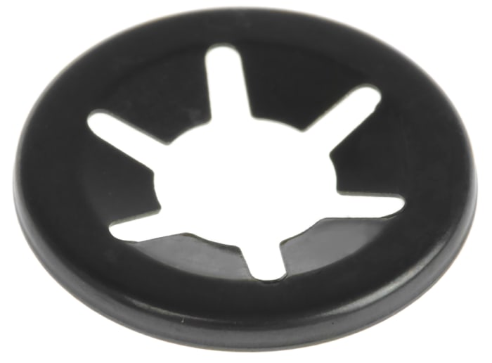 RS PRO Enamelled Steel Open Push-On Fastener for 6.35mm Shaft