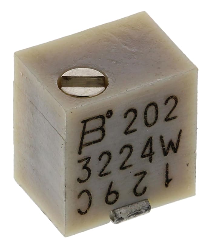 Bourns Kesici, Kırpıcı Potansiyometre 2kΩ, 12 Dönüşlü, SMD Montaj, Üstten Ayarlı, 0,25W, ±100ppm/°C