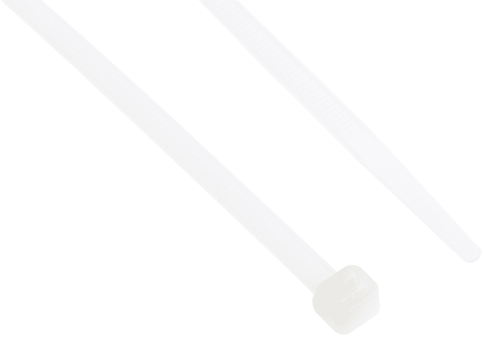 Serre-câble RS PRO, 368mm x 4.8 mm, Naturel, en Nylon 66, x 100
