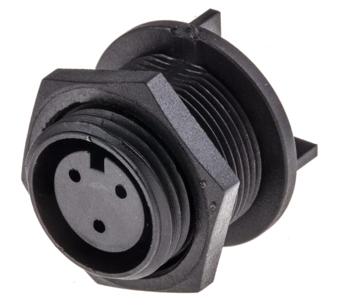 Bulgin Circular Connector, 3 Contacts, Rear Mount, Miniature Connector, Socket, Female, IP68, Buccaneer 400 Series