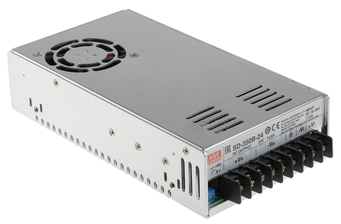 MEAN WELL DC-DC Converter, 24V dc/ 14.6A Output, 19 → 36 V dc Input, 350W, Chassis Mount, +60°C Max Temp -20°C
