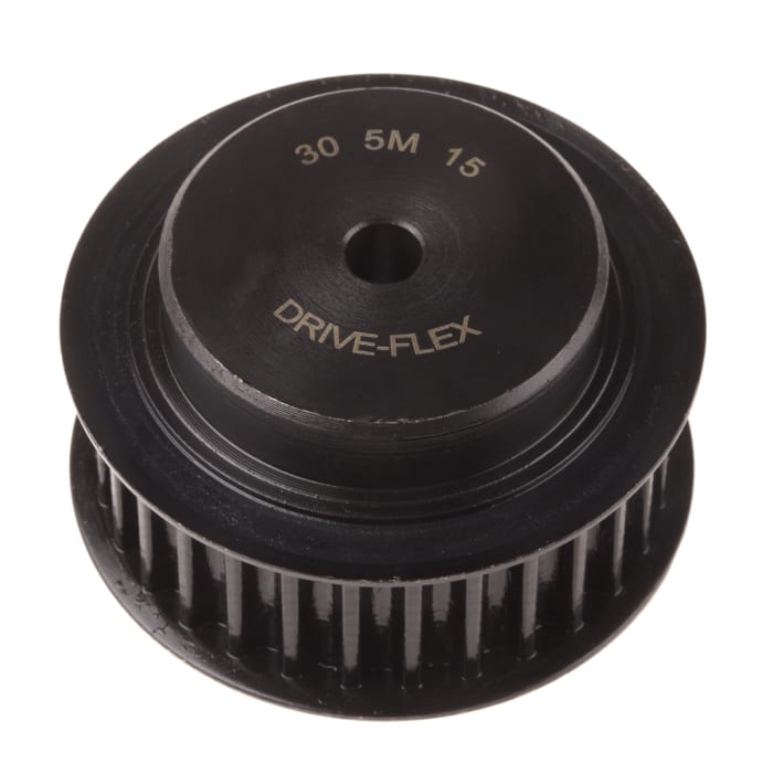 Polea síncrona Acero 30 dientes , 5mm espaciado , 6mm calibre , para adaptar la anchura de la correa 15mm