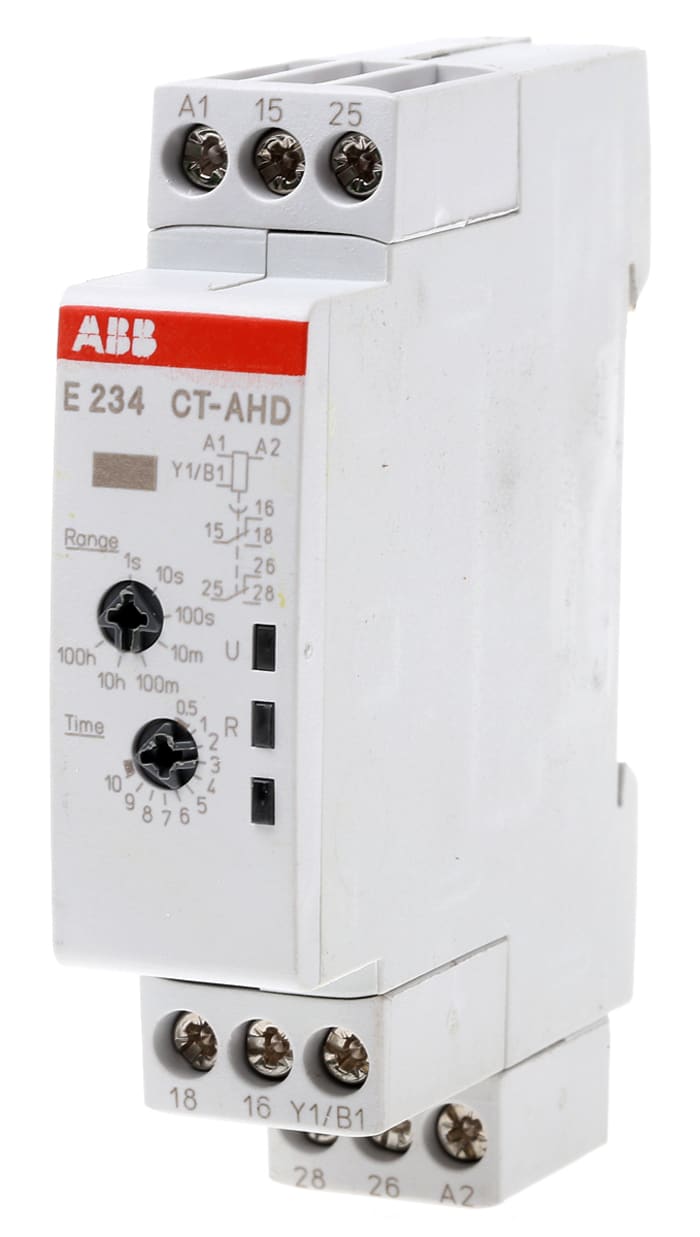 ABB Zaman Rölesi, DPDT, 2 Kontaklı, Tekli, SPDT, 24 → 240 V ac, 24 → 48 V dc