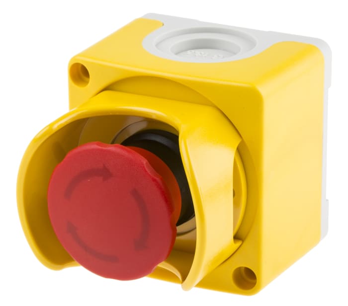 ABB 1SFA Series Twist Release Emergency Stop Push Button, Surface Mount, 2NC, IP66, IP67, IP69K