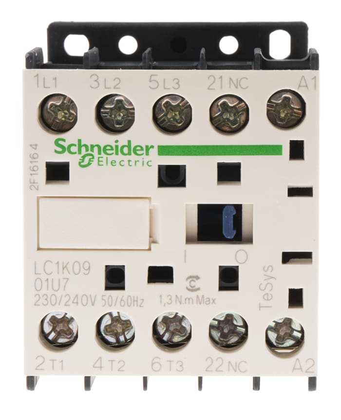 Schneider Electric TeSys K LC1K Contactor, 230 V ac Coil, 3-Pole, 9 A, 4 kW, 3NO, 690 V ac