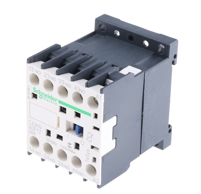 Relais de contrôle Schneider Electric CA2KN, 4 N/O, 10 A