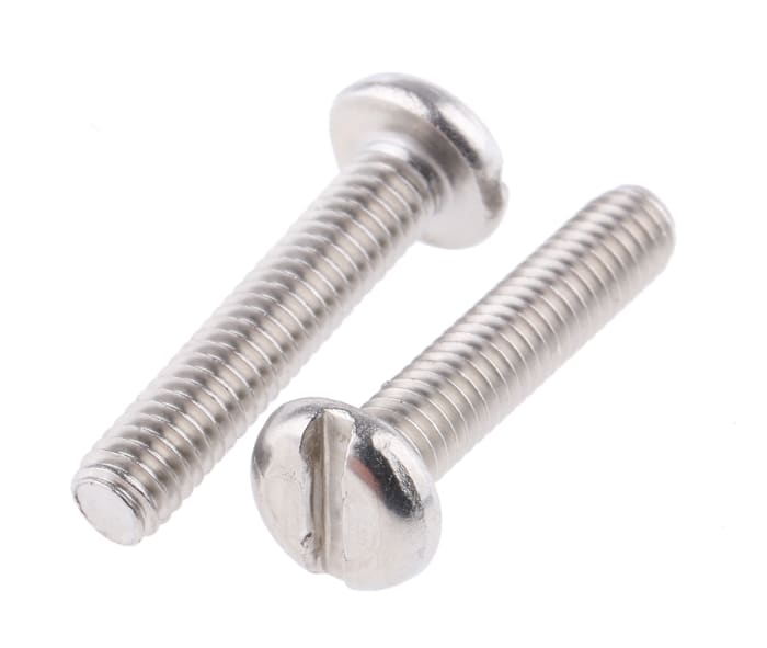 RS PRO Slot Pan A4 316 Stainless Steel Machine Screws DIN 85 x 20.0mm