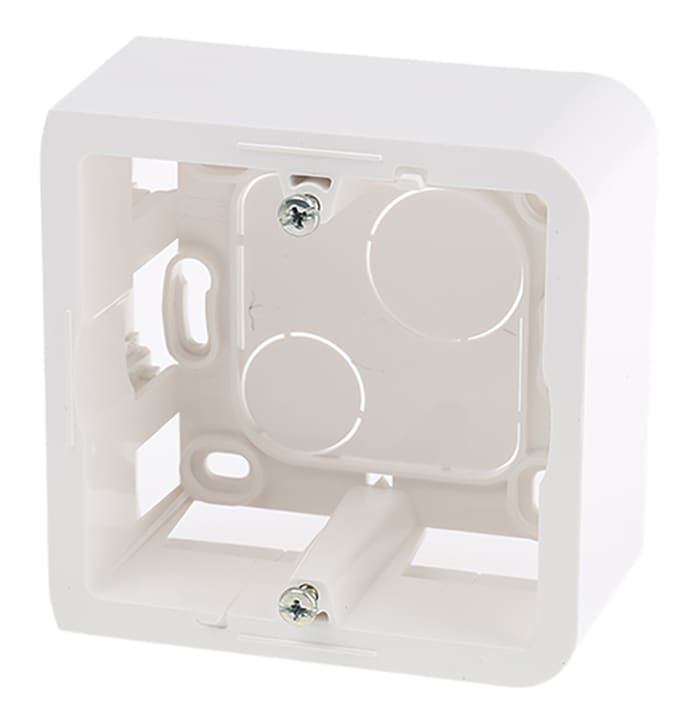 Legrand Mosaic White Plastic Back Box, NF, IP20, 1 Gangs