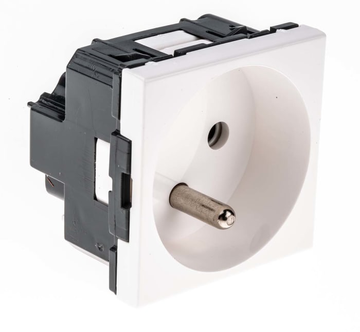 Prise électrique Legrand série Mosaïc  , Montage encastré, Français 2P+T, , IP41