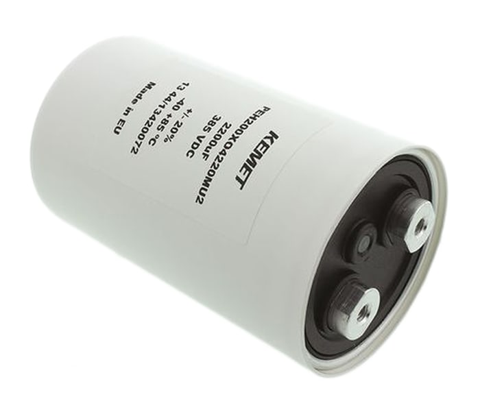 KEMET 2200μF Aluminium Electrolytic Capacitor 385V dc, Screw Terminal - PEH200XO4220MU2