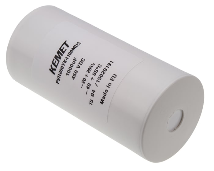 KEMET 1000μF Aluminium Electrolytic Capacitor 450V dc, Screw Terminal - PEH200YK4100MU2