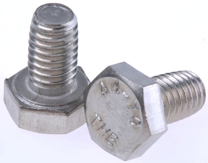 Vis à tête hexagonale Acier inoxydable, M6 x 10.0mm